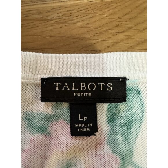 Talbots Women Charming Floral Button Down Cardigan Sweater Size Lp Floral Office - Picture 3 of 12